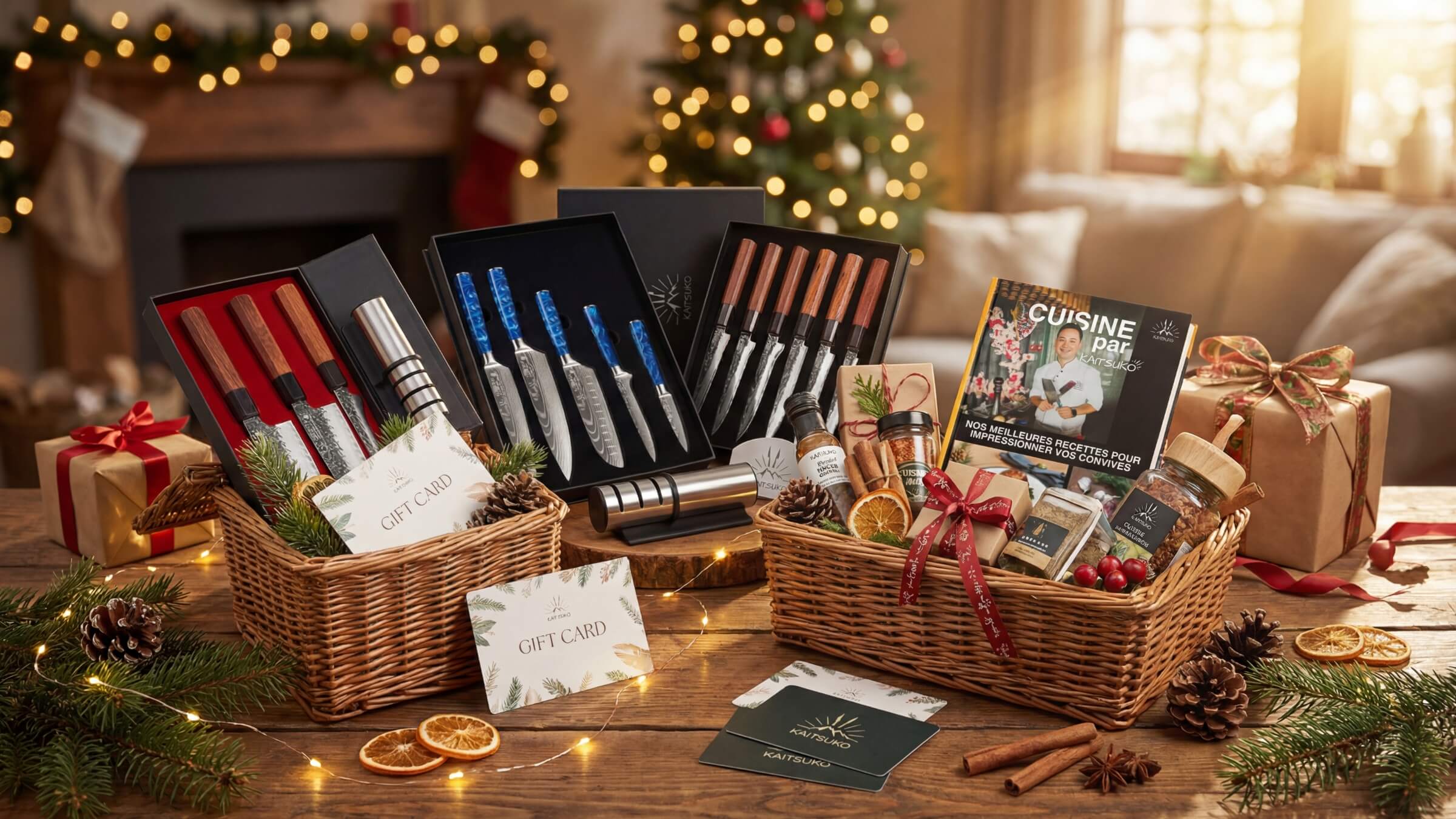 Idées cadeaux indispensables cuisine carte cadeau livre de recettes couteau japonais Kaitsuko