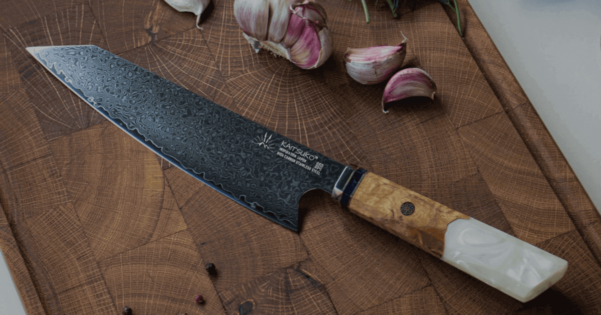Meilleur couteau japonais en acier damas Kaitsuko