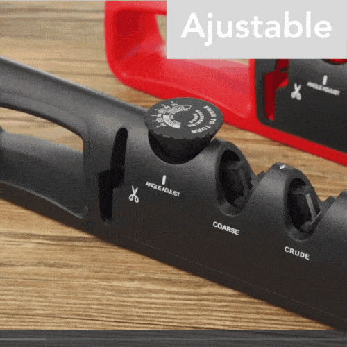 Aiguiseur professionnel 4 en 1 noir avec manche