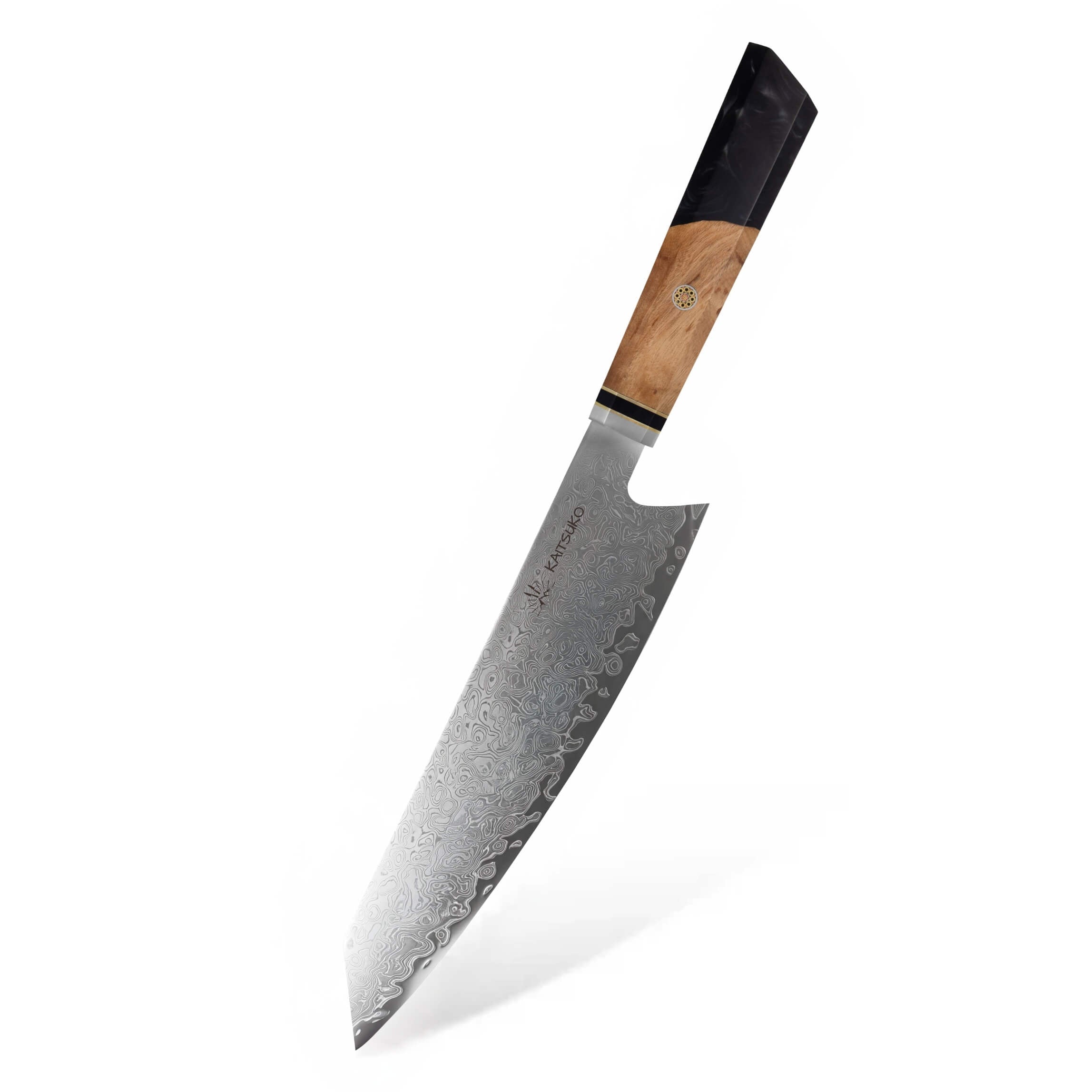 Couteau japonais Kiritsuke damas prestige manche noir