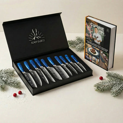 Weihnachtszauber-Set - Das ultimative Festtagspaket (10 japanische Messer Chef Tanaka + 1 Rezeptbuch gratis)