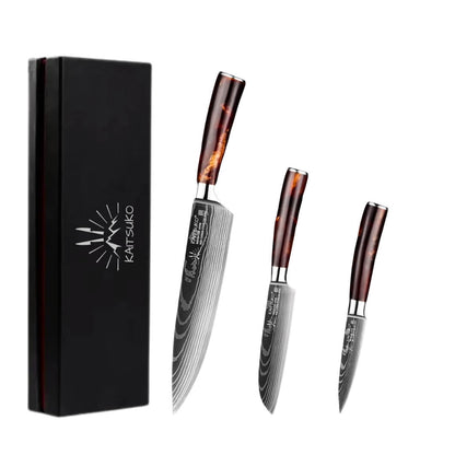 3-teiliges japanisches Messerset - Chef Tanaka - Feuerland